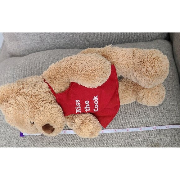 Gund Bon Appetit Chef Bear 11 inch Plush Kiss the Cook Red Apron Stuffed Animal - Picture 4 of 4